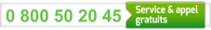 0 800 50 20 45 : Service & appel gratuits