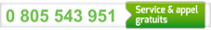 0 805 543 951 : Service & appel gratuits