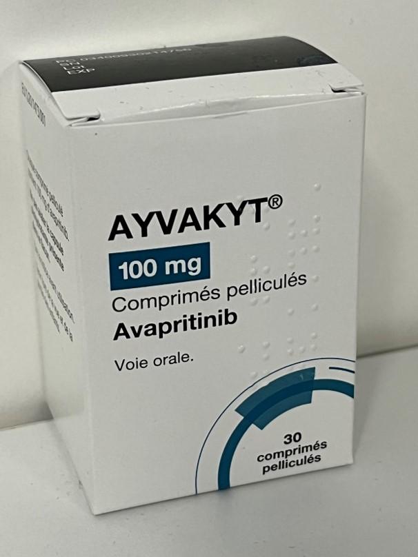 Photo de conditionnement <span class='vidalbox-gamme-product'>(AYVAKYT 100 mg cp pellic)</span>