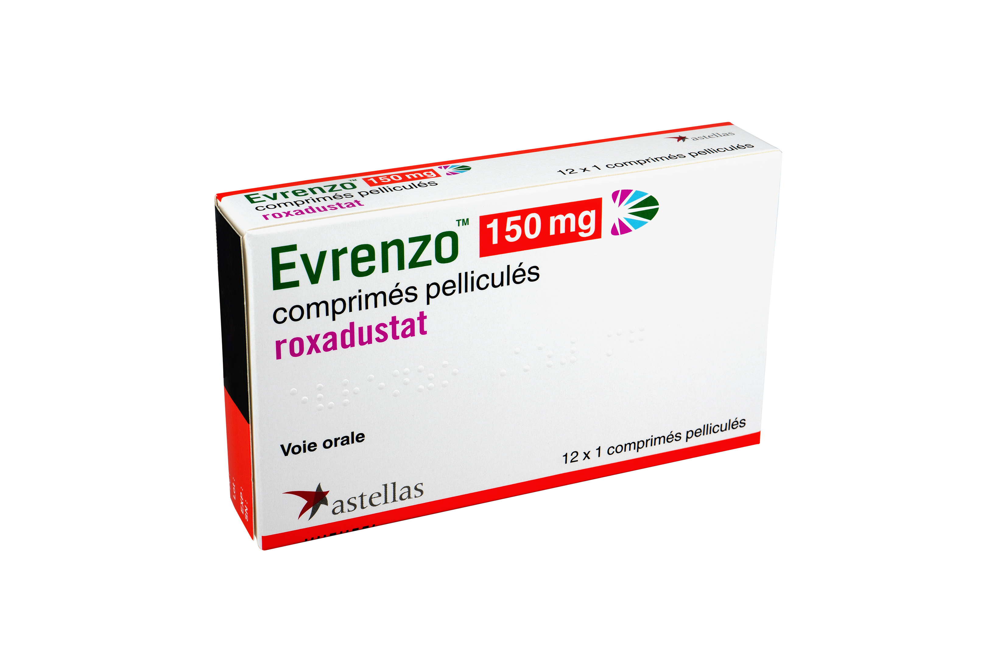 Photo de conditionnement <span class='vidalbox-gamme-product'>(EVRENZO 150 mg cp pellic)</span>