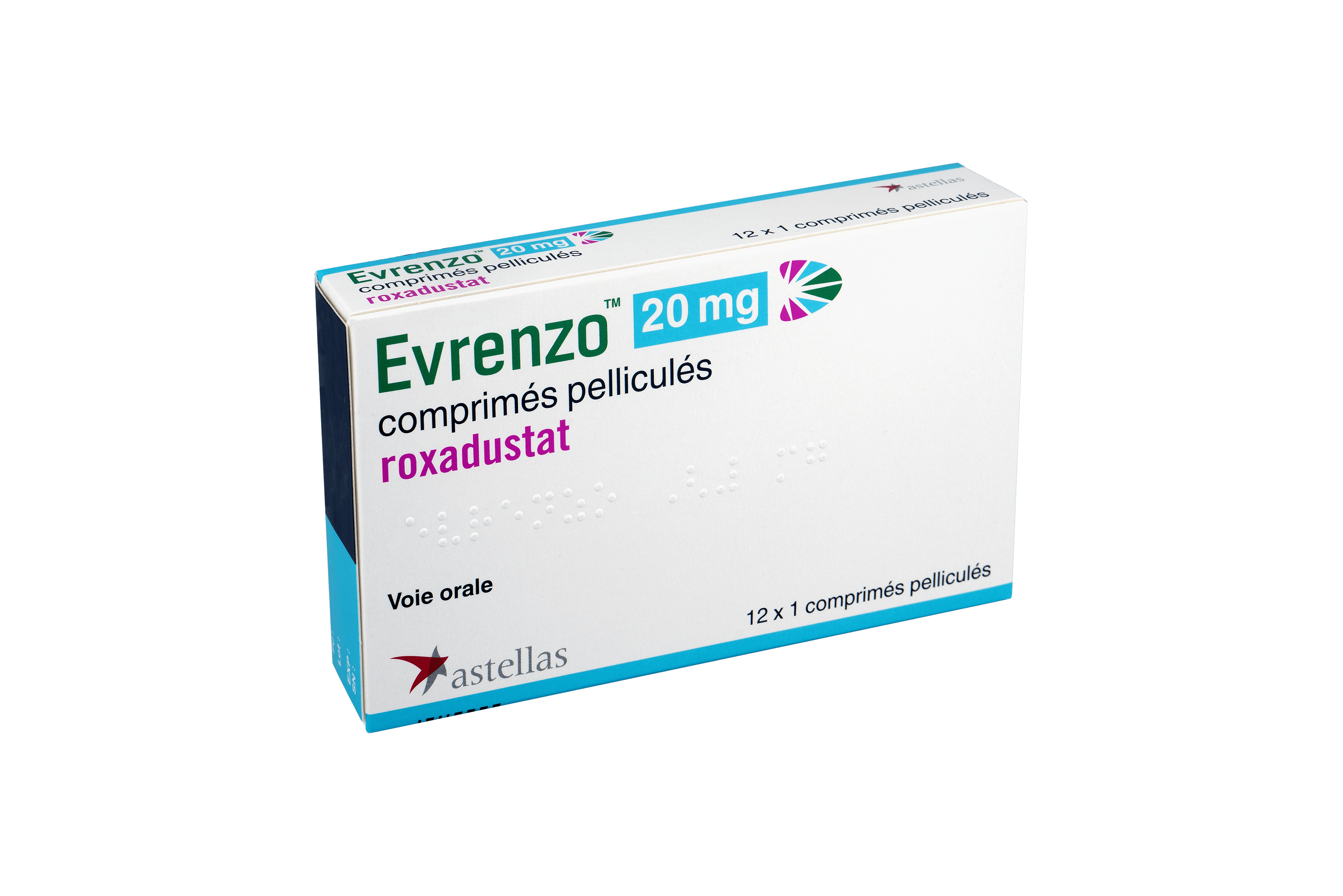 Photo de conditionnement <span class='vidalbox-gamme-product'>(EVRENZO 20 mg cp pellic)</span>