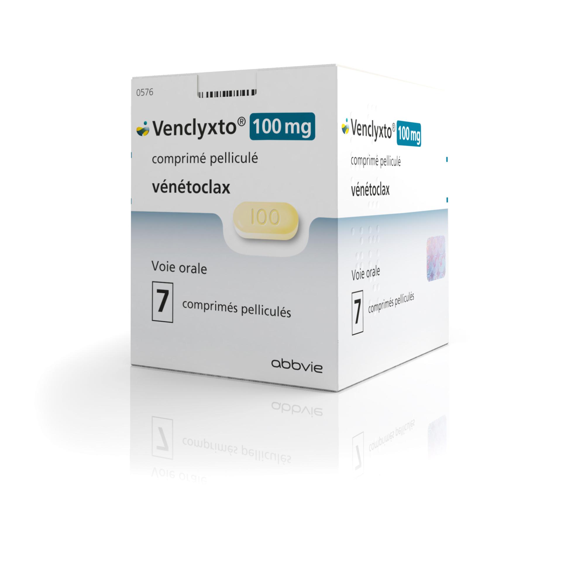 Photo de conditionnement <span class='vidalbox-gamme-product'>(VENCLYXTO 100 mg cp pellic)</span>