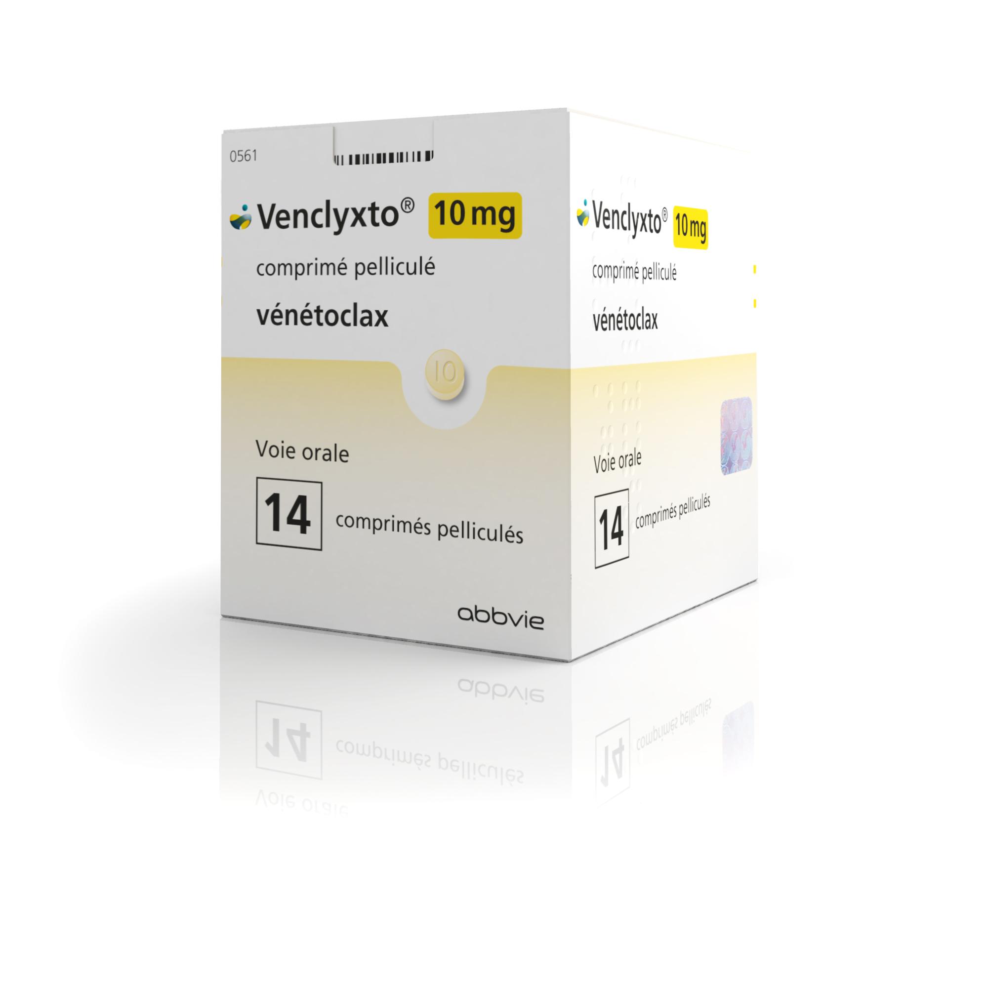 Photo de conditionnement <span class='vidalbox-gamme-product'>(VENCLYXTO 10 mg cp pellic)</span>